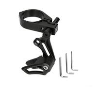 Anti-Bounce Chain Guide Aluminum Black Compact | Prevents chain drop, fits 31.4-34.8mm posts, stable single ring ride, robust alloy build, smooth cycling