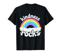 Anti-Bullying Hippie Retro Teacher Rainbow Kindness Rocks T-Shirt