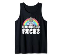 Anti-Bullying Rainbow Hippie Music Teacher Kindness Rocks Tank Top