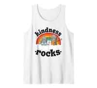 Anti-Bullying Rainbow Hippie Music Teacher Kindness Rocks Tank Top