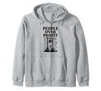 Anti Capitalism People Over Profit Zip Hoodie