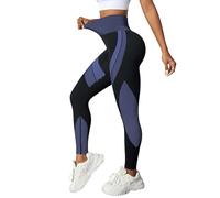 Anti Cellulite 3D Compression Lipedema Leggings for Women UK Butt Lifting Tummy Control High Waisted Resistance Band Seamless Ladies Leggings Soft Sport Running Gym Crazy Yoga Tights Blue