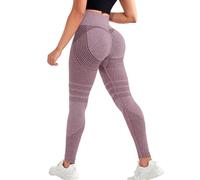 Anti Cellulite Leggings Women Compression Slim Seamless Tummy Control Trousers Yoga Pants High Waisted Naked Feeling Butt Lifting Stretchy Running Leggings Soft Gym Workout Joggers Trousers Pink