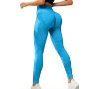 Anti Cellulite Lipedema 3D Compression Leggings for Women UK Butt Lifting Gym Running Sport Leggings Ladies Seamless Resistance Band Scrunch Bum Crazy Yoga Pants Blue L