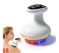 Anti Cellulite Massager, 4-in-1 Electric Gua Sha Massager Suction & Heat Therapy Device with Red & Blue Light, 9 Intensity Levels Body Sculpting Tool(Gold)