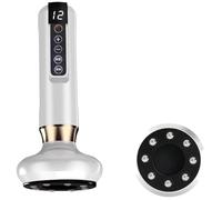 Anti Cellulite Massager, Electric Handheld Massager Tool with 12 Suction Modes, Smoothing The Skin, Firm & Tone Tool for Abdomen, Waist, Arm, Leg(White)