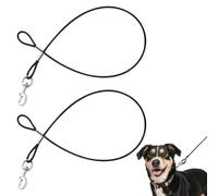 Anti Chew Dog Lead, 2PCS Metal Dog Lead Chain,Heavy-Duty Dogs Leads Extension Chew Proof Dogs Leads,Dog Seat Belts for Cars UK,Heavy Duty Training Chain Non-Tangle Short Pet Chains for Leash Collar