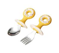 Anti Choke First Feeding Utensils Silicone Baby Spoons Fork Feeding Set Toddler Spoon Cutlery Flatware Set Dining Essential