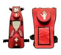 Anti Choking Device， Airway Obstruction Simulation Training Wearing Vest, Adult First Aid Trainingpractice(Red)