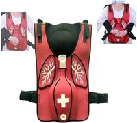 Anti Choking Obstruction Trainer Vest, Airway Obstruction Simulation Training Wearing Vest with Back Shot, Adjustable Shoulder Straps and Waist Belt, Intuitive Operation, for First Resp(Size:Adults)