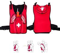 Anti Choking Obstruction Trainer Vest, Heimlich Maneuver Device, Adult First Aid Training Vest, with Back Slap, Adjustable Shoulder Straps and Waist Belt, for Nurse & Student First Aid Teaching Tool