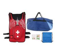 Anti Choking Obstruction Trainer Vest, Professional Heimlich Training Vest, Master First Aid Skills, Real Training, Durable and Wear-Resistant, Adjustable Design,aldult-A-Red