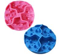 Anti-Choking Puzzle Slow Feeder Insert, 2Pcs Slow Feeder Insert for Dog Bowl Anti-choking Safe Soft Silicone for Small Dogs and Cats