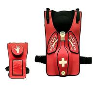 Anti Choking Trainer Airway Obstruction Simulation Training Vest with Back Slap Choking Rescue Device for Heimlich Practice A
