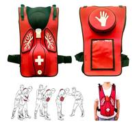 Anti Choking Vest, CPR First Aid Training Vest for Airway Obstruction Simulation Practice Red Blue(Adult)