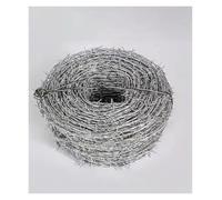 Anti-climb Barbed Wire Fence, Anti-theft galvanized barbed barrier, Anti Cut Security Fence for Border Outposts Railways(1.6mm(0.06in),164 ft)