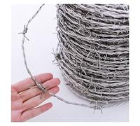 Anti-Climb Barbed Wire Roll 90M - 2.m Steel Wire Fencing Security Barrier for Livestock Garden and Property Protection Reusable Pastoral Netting
