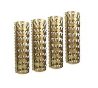 Anti-Climbing Thorns，，Stainless Steel Anti-Climbing Thorn Spikes for Fence & Drain Pipe Protection - 4PC Gold 32MM Security Spikes with Screws, Effective Climbing Deterrent