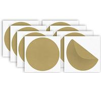 Anti Collision Glass Stickers 8 Circles Vinyl Self Adhesive Gold Humans Birds Window Shop Window Window Sticker 12cm Gold