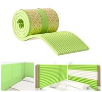 Anti Collision Padded 3D Wall Panels, Self-adhesive Wall Padding, Upholstered Peel and Stick Wall Panels for Bedroom Headboard Wall Protection Table Furniture Garage, Can be Cut ( Color : Green , Siz