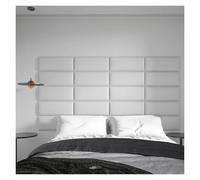 Anti-Collision Wall Padding 3D 6PCS Peel and Stick Headboard for Twin,Full and Queen in Light Pink,Sized 25 x 60cm, 3D Upholstered Wall Panels(White)