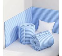 Anti-Collision Wall Padding, DIY Peel and Stick on Headboard Panels, Padded Wall Panels Self-Adhesive for Bedroom, Tatami, Nursery, Decorative Wall Cushion(Blue,1.1x20x200cm)