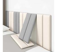 Anti-Collision Wall Padding for Kids, Upholstered Wall Panels, Peel and Stick Wall Padded, 3D Wall Stickers Self Adhesive Headboard, Insulation, Bedrooms Foam Mats(Brown,2 pcs)
