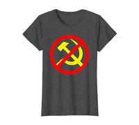 Anti Communism, Anti Socialism, Capitalists T-Shirt, Women, Dark Heather Grey, X-Small