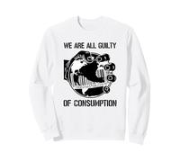 Anti Consumerism Barcode Earth Political Satire Graphic Top Sweatshirt