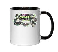 Anti Cringe Task Force Design Ceramic Tea Coffee Mug Black
