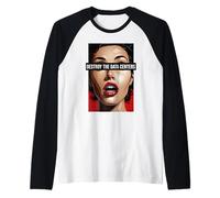 Anti Data Center Surveillance Capitalism Raglan Baseball Tee