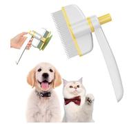 Anti-dead hair brush, brush for cats and dogs, anti-dead hair, smart brush cat comb, anti-flea comb, soft, effective and self-cleaning, ideal for long and short hair