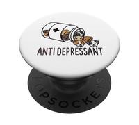 Anti Depressant Dog Pill Bottle Cute Puppy Lover Pet Pills PopSockets Adhesive PopGrip