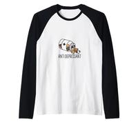 Anti Depressant Dog Pill Bottle Cute Puppy Lover Pet Pills Raglan Baseball Tee