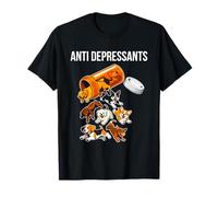 Anti Depressants Puppies Design - Happy Pups T-Shirt