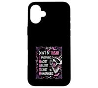 Anti Discrimination Raccoon Gothic Equality Protest Art Case for iPhone 16 Plus