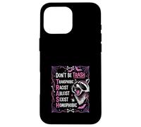 Anti Discrimination Raccoon Gothic Equality Protest Art Case for iPhone 16 Pro Max