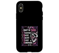 Anti Discrimination Raccoon Gothic Equality Protest Art Case for iPhone X/XS