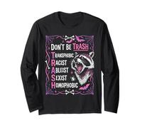 Anti Discrimination Raccoon Gothic Equality Protest Art Long Sleeve T-Shirt