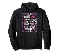 Anti Discrimination Raccoon Gothic Equality Protest Art Pullover Hoodie