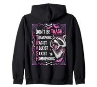 Anti Discrimination Raccoon Gothic Equality Protest Art Zip Hoodie