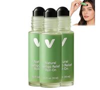 Anti-Dizzy Roll-On with Essential Oils, Quick Acting Aroma Roll-On for Relaxation and Balance, Natural Ingredients, Can Quickly Relieve Dizziness, Practical for On the Go (3 Pieces)