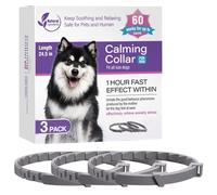 Anti- Dog Collar -3 Pcs Long Lasting 2 Month Calming Pheromones, Adjustable Relaxing Collar | Pheromone Calming Effect Lasts for Fear, Storm, Crate Behavioral Aid Puppy Adult Pets Noise Phobia