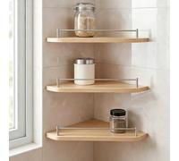 Anti-Drop Shelf Guard Rail for Wood Shelves, Solid Stainless Steel Floating Shelf Railing Hardware for Spice Rack, Kitchen Pantries Cabinet Storage Safety Bar(3PCS,27in(69cm))