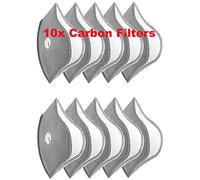 Anti Dust Mask Face Mask With 5 Layers Filter, Reflective Safety Mask Outdoor Unisex Masks Running Dust Cover Cycling Bike CE 4sold (Only 10x Carbon Filters)