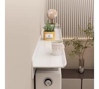 Anti Dust Radiator Shelf Upgraded Aluminum Alloy Floating Cover No Drill Easy Installation Bracket White 15cm 6in W x 80cm 31.7in L Smoke Proof Design