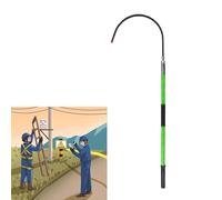 Anti-electric Shock Life-saving Hooks with Life-saving Poles, Fiberglass High-voltage Insulated Life-saving Hooks, Suitable for Fire-fighting Electricians, Factories, Substation(Size:1.5m,Color:Green)