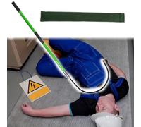 Anti Electrocution Insulated Rescue Hook, High Voltage Insulated Assist Hook W 18 Inch Opening, Fiberglass Life saving Pull Rod 10kV 35kV 110kV 220kV(Yellow,1m 39.4in 3.3ft) (Green 1.5m/59in/4.9f