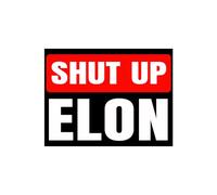 Anti Elon Club Bumper Decal Elon was Crazy Sticker Funny Regret Shut Up Elon Musk Sticker Cling for Car Bumper, Laptop, Wall, Window (Shut UP Elon 6 * 4.58in)
