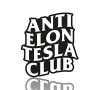 Anti Elon Tesla Club Magnet | Funny Car Magnet for Model 3 Y X, Cybertruck, Electric Car | Waterproof Bumper Decal, Heavy Duty Vinyl Decal (Magnet - Anti Club)